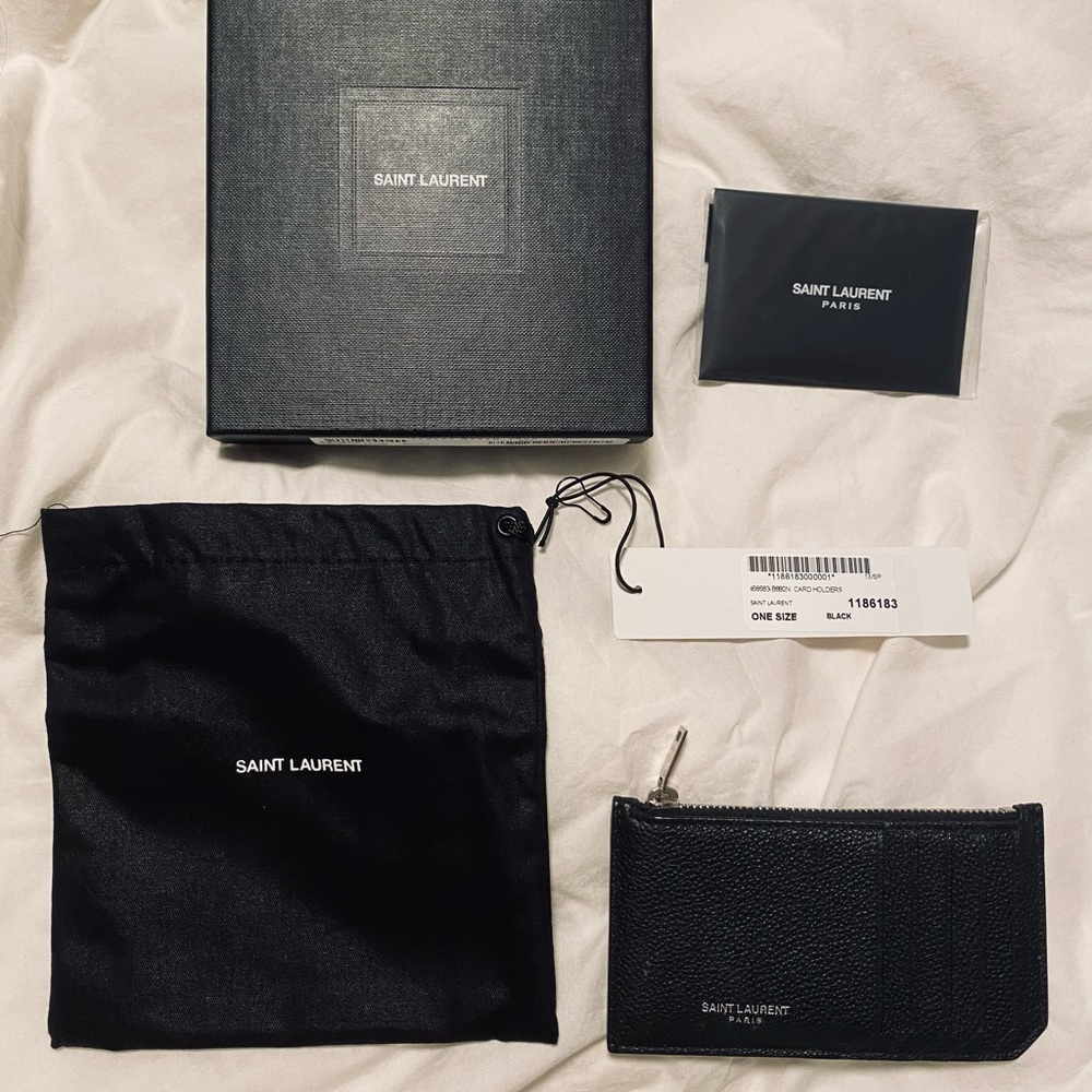 YSL Saint Laurent Fragment wallet in black